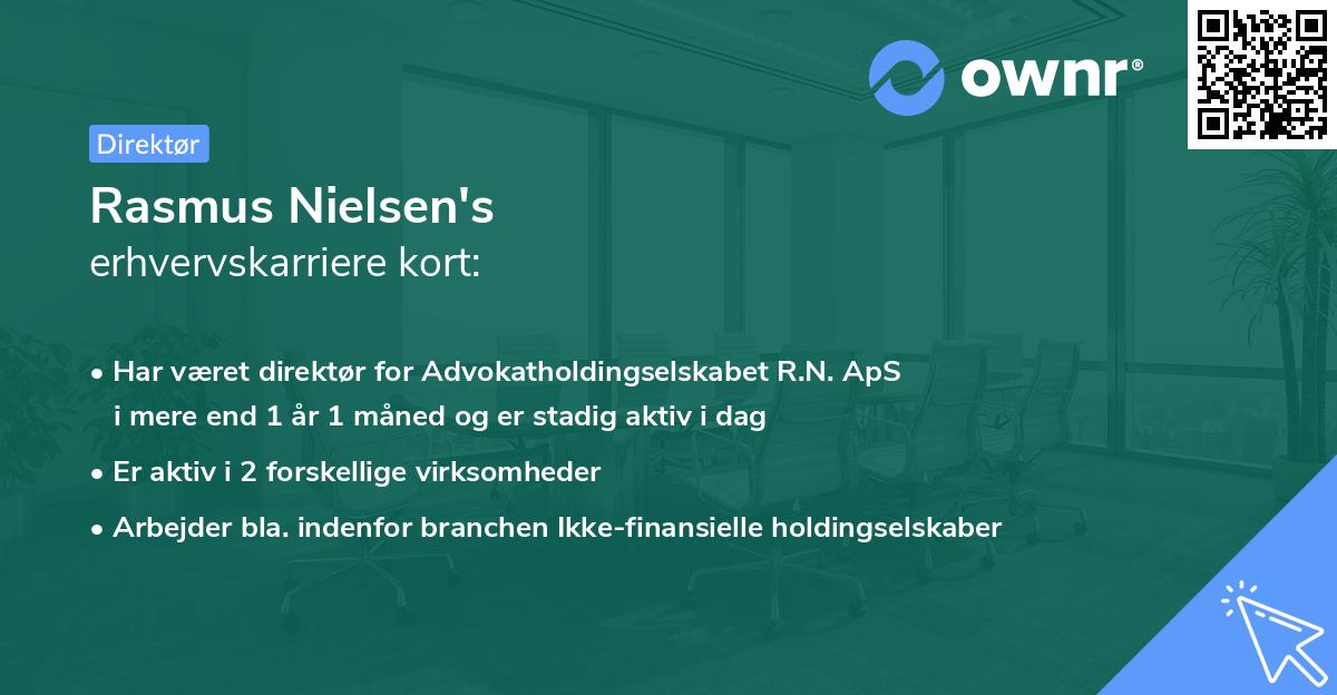 Rasmus Nielsen's erhvervskarriere kort