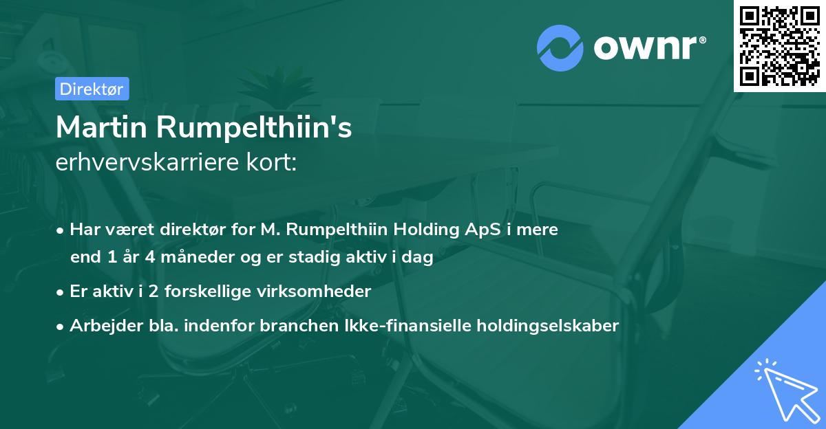 Martin Rumpelthiin's erhvervskarriere kort