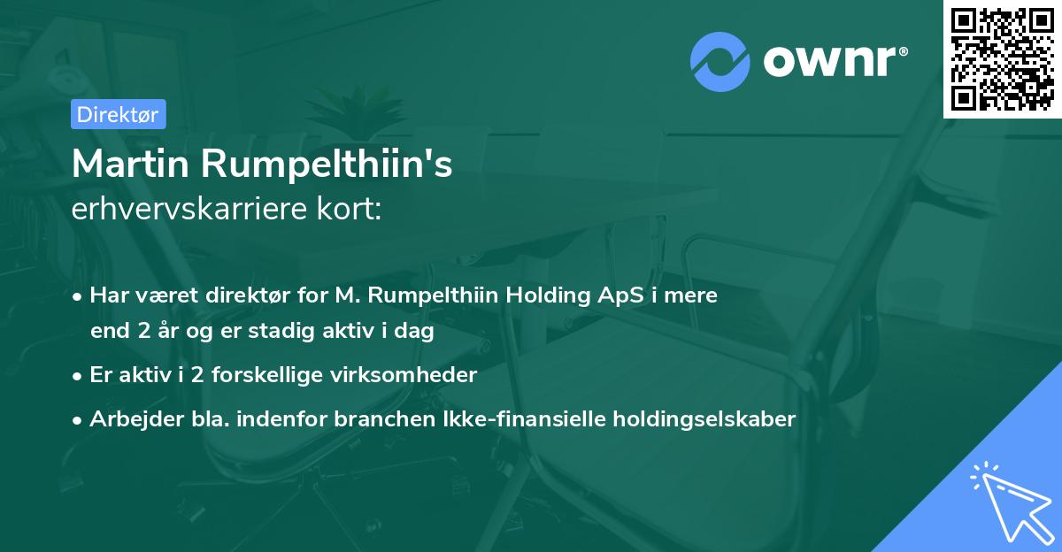 Martin Rumpelthiin's erhvervskarriere kort
