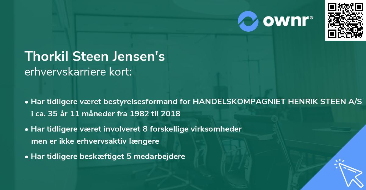 Thorkil Steen Jensen's erhvervskarriere kort