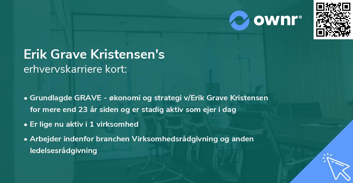 Erik Grave Kristensen's erhvervskarriere kort