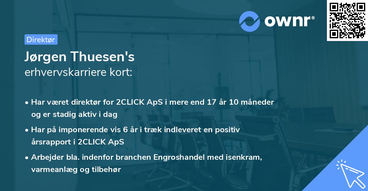 Jørgen Thuesen's erhvervskarriere kort