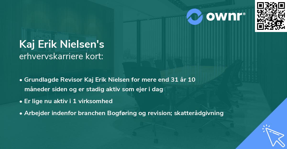 Kaj Erik Nielsen's erhvervskarriere kort