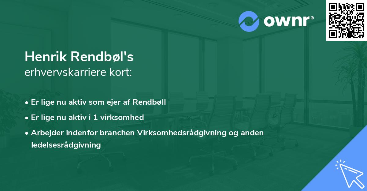Henrik Rendbøl's erhvervskarriere kort