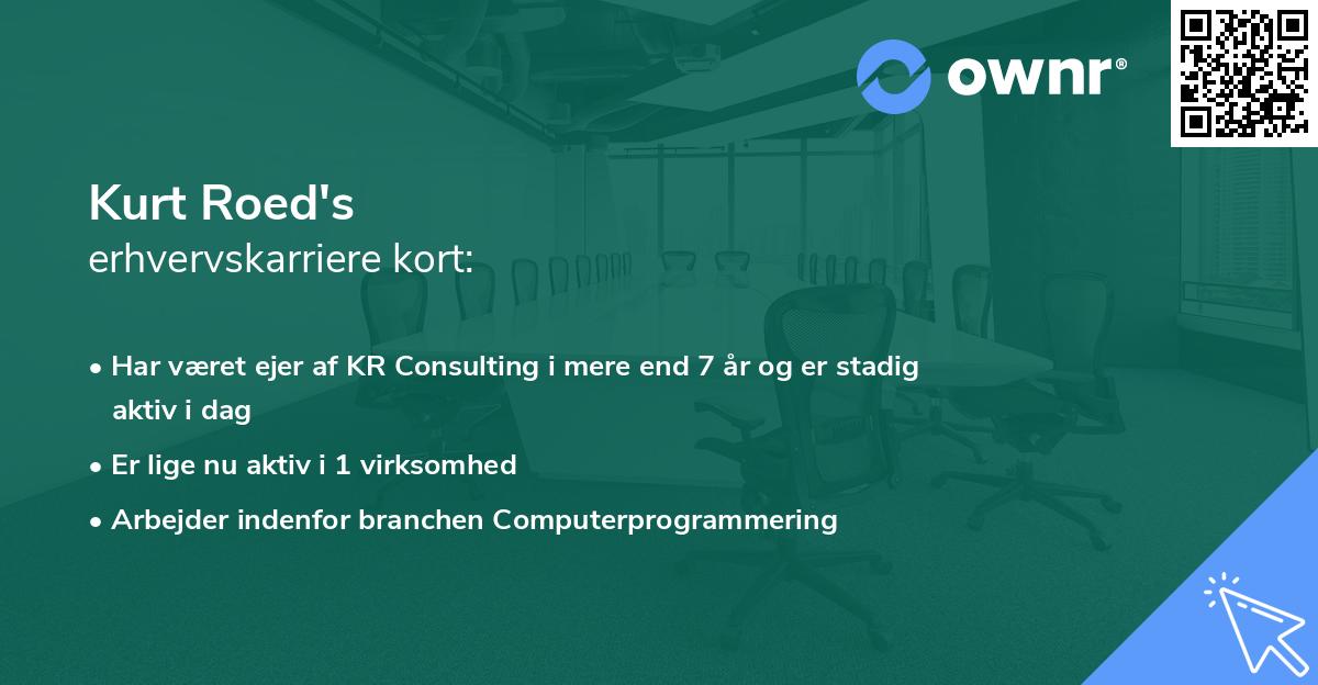 Kurt Roed's erhvervskarriere kort