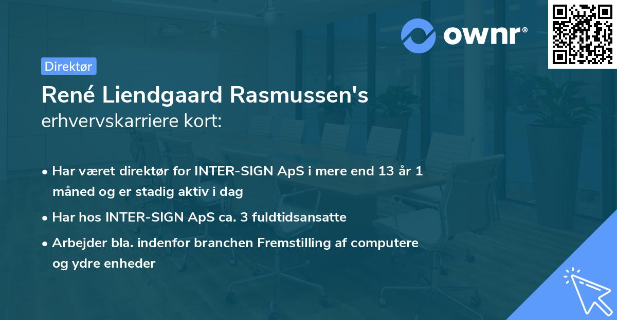 René Liendgaard Rasmussen's erhvervskarriere kort