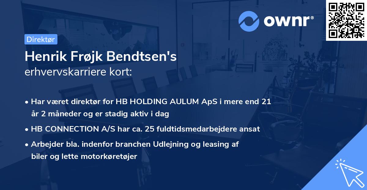 Henrik Frøjk Bendtsen's erhvervskarriere kort