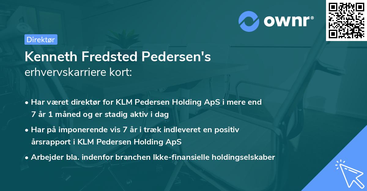 Kenneth Fredsted Pedersen's erhvervskarriere kort