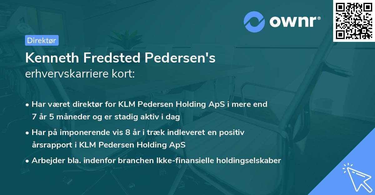 Kenneth Fredsted Pedersen's erhvervskarriere kort