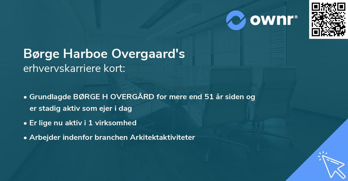 Børge Harboe Overgaard's erhvervskarriere kort