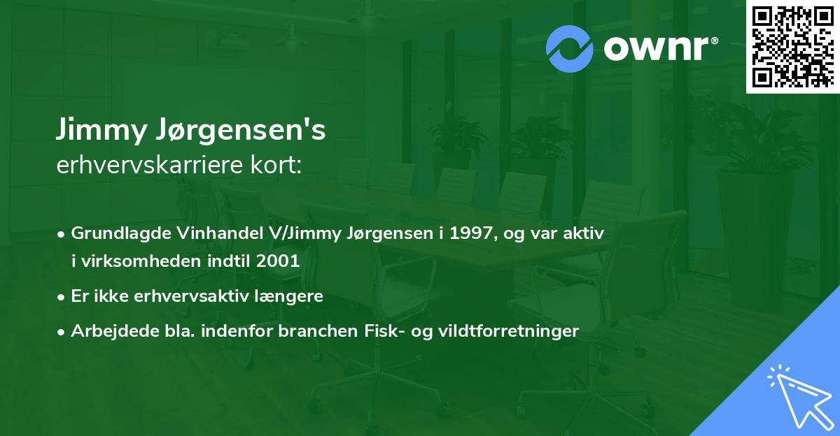 Jimmy Jørgensen's erhvervskarriere kort