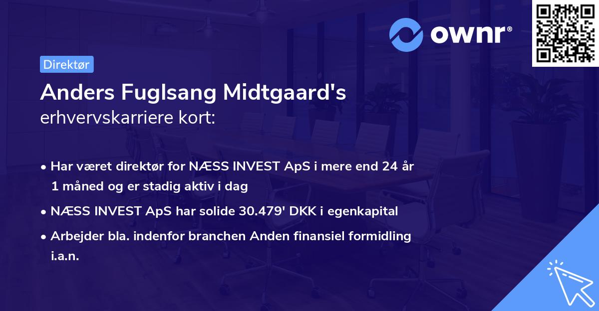 Anders Fuglsang Midtgaard's erhvervskarriere kort