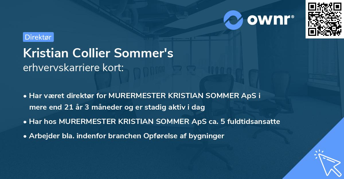Kristian Collier Sommer's erhvervskarriere kort