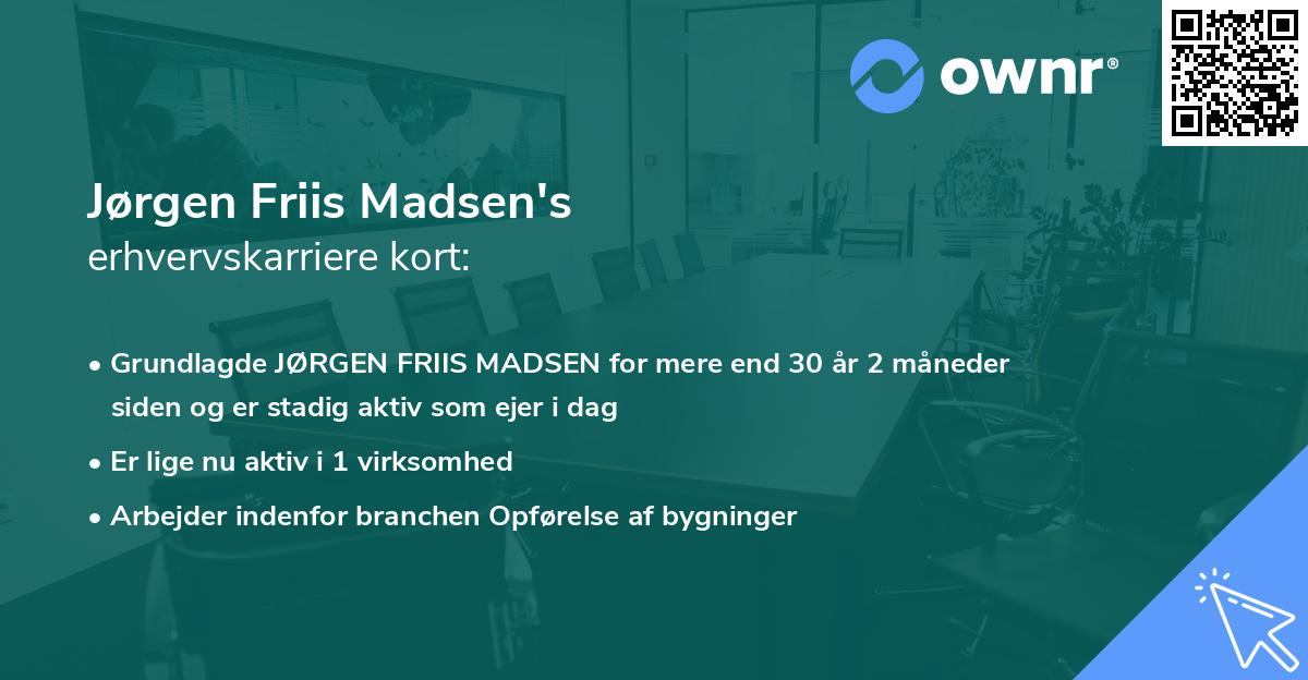 Jørgen Friis Madsen's erhvervskarriere kort
