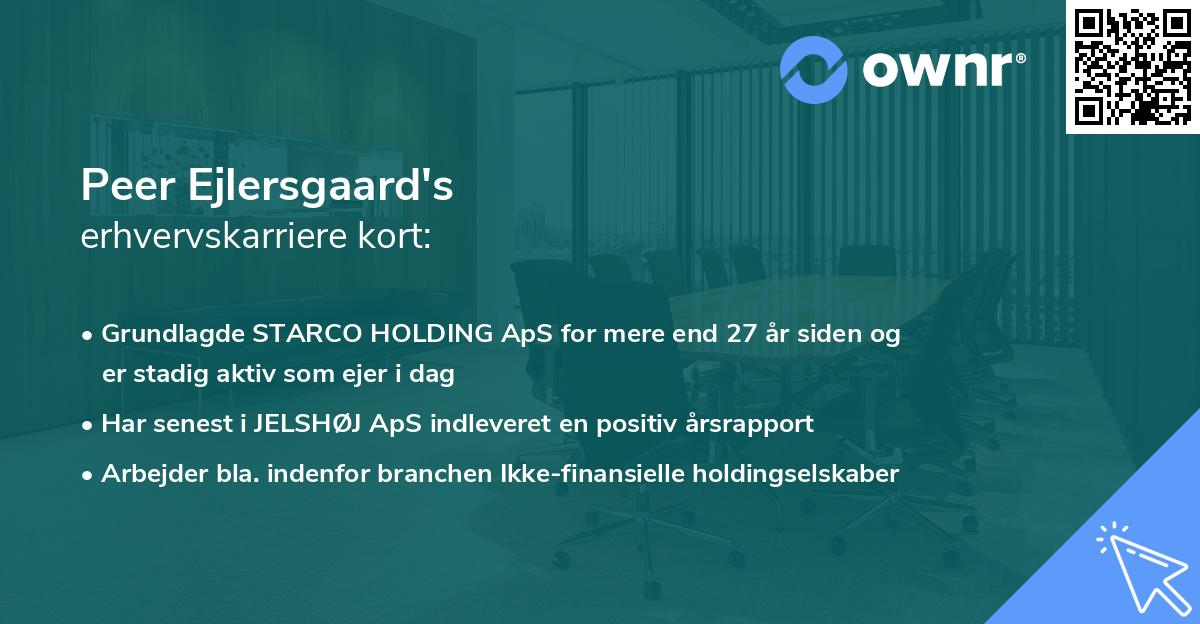 Peer Ejlersgaard's erhvervskarriere kort