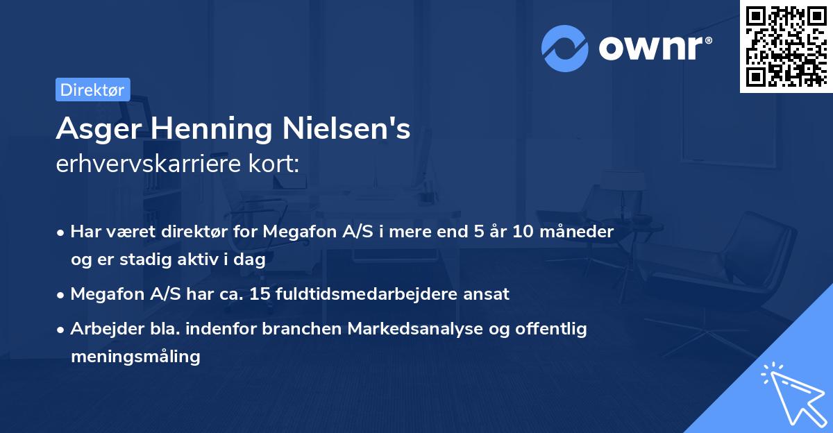 Asger Henning Nielsen's erhvervskarriere kort