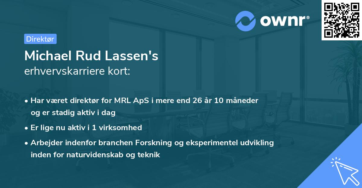Michael Rud Lassen's erhvervskarriere kort