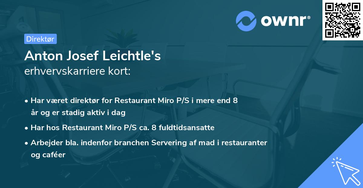 Anton Josef Leichtle's erhvervskarriere kort