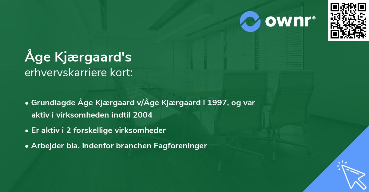 Åge Kjærgaard's erhvervskarriere kort