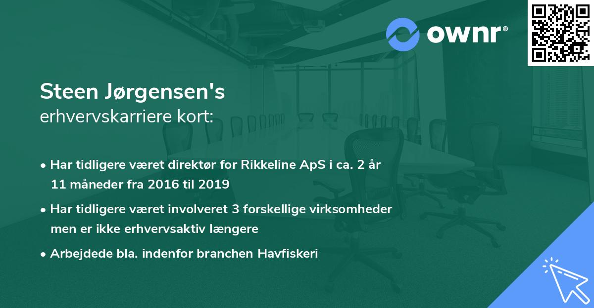 Steen Jørgensen's erhvervskarriere kort