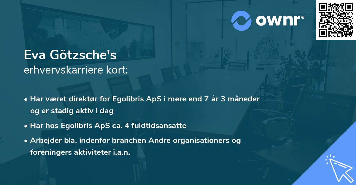 Eva Götzsche's erhvervskarriere kort