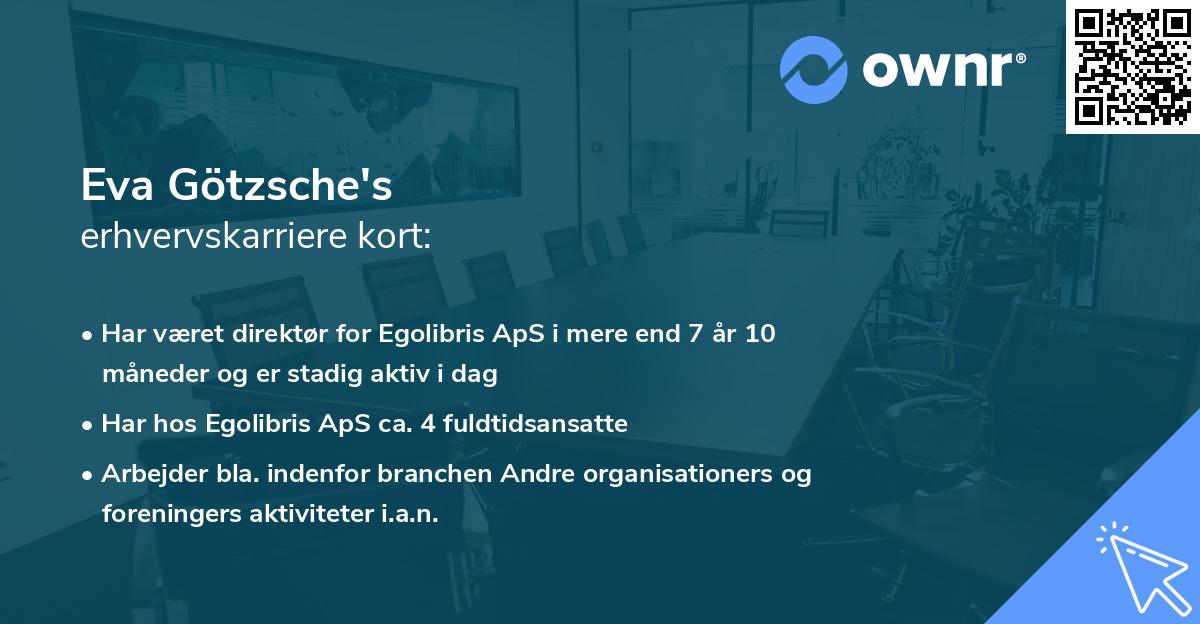Eva Götzsche's erhvervskarriere kort