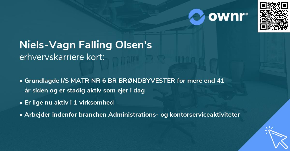 Niels-Vagn Falling Olsen's erhvervskarriere kort