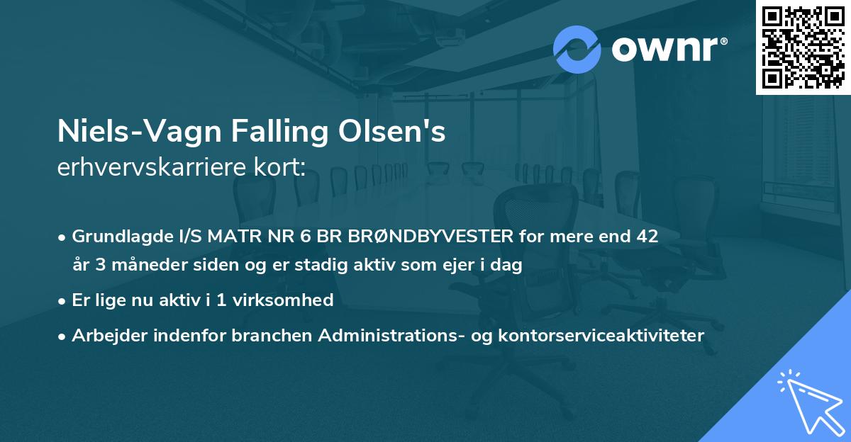 Niels-Vagn Falling Olsen's erhvervskarriere kort