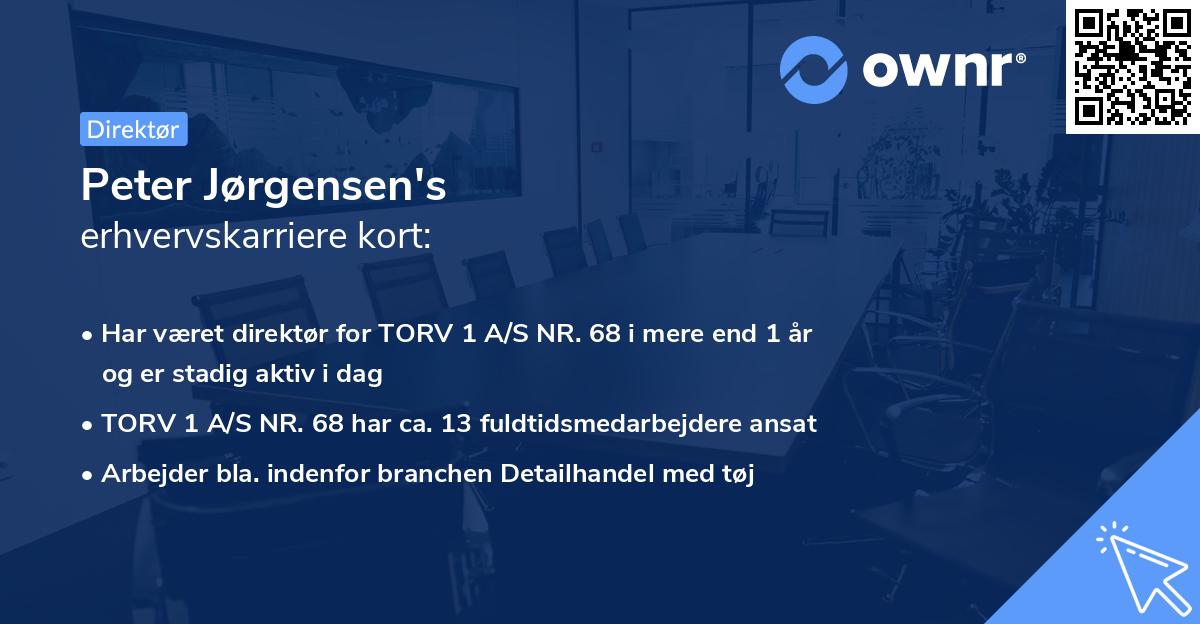 Peter Jørgensen's erhvervskarriere kort