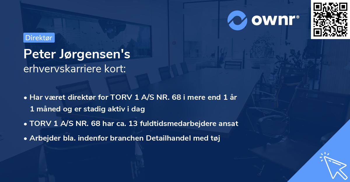 Peter Jørgensen's erhvervskarriere kort