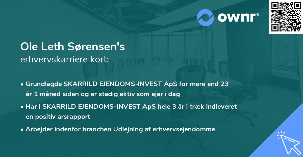 Ole Leth Sørensen's erhvervskarriere kort