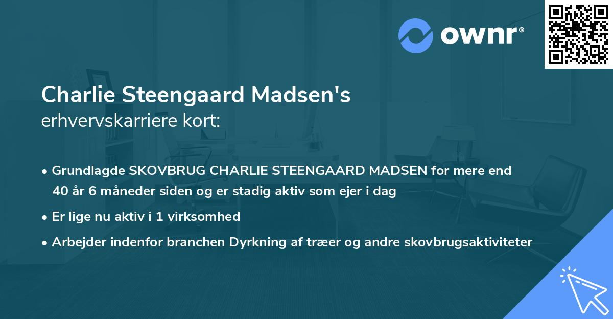 Charlie Steengaard Madsen's erhvervskarriere kort