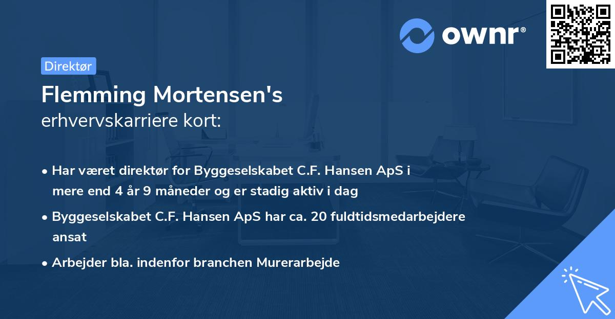 Flemming Mortensen's erhvervskarriere kort