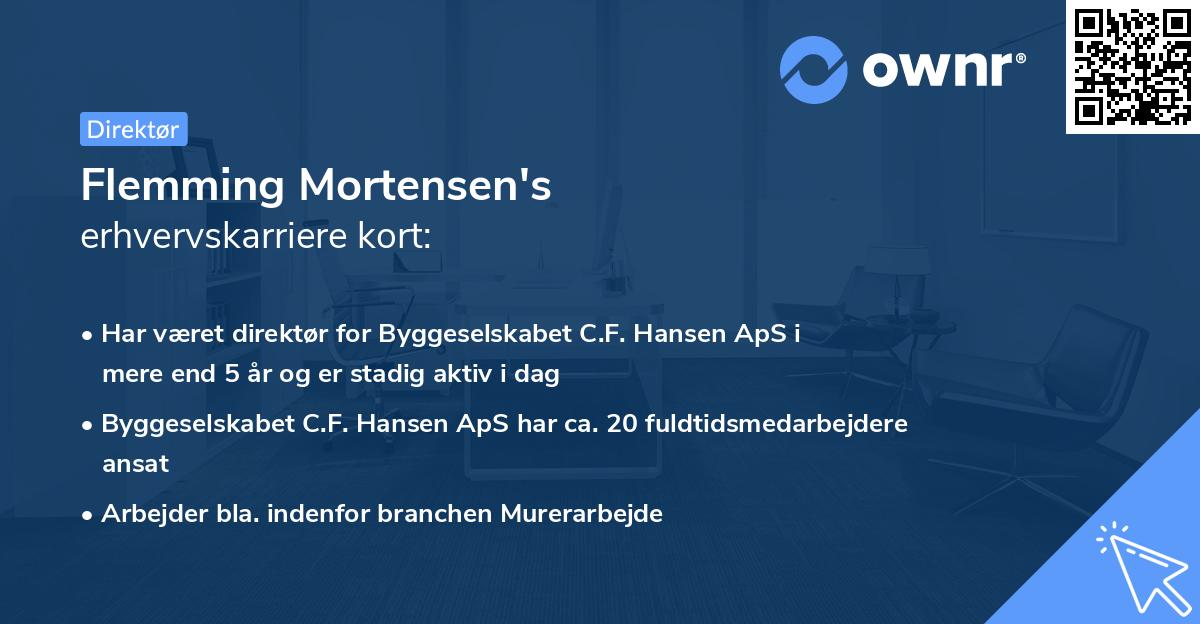 Flemming Mortensen's erhvervskarriere kort