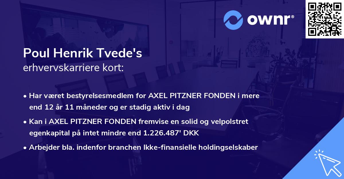 Poul Henrik Tvede's erhvervskarriere kort