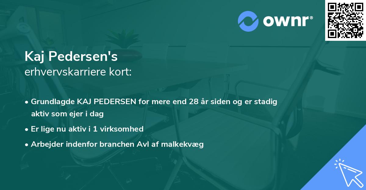 Kaj Pedersen's erhvervskarriere kort