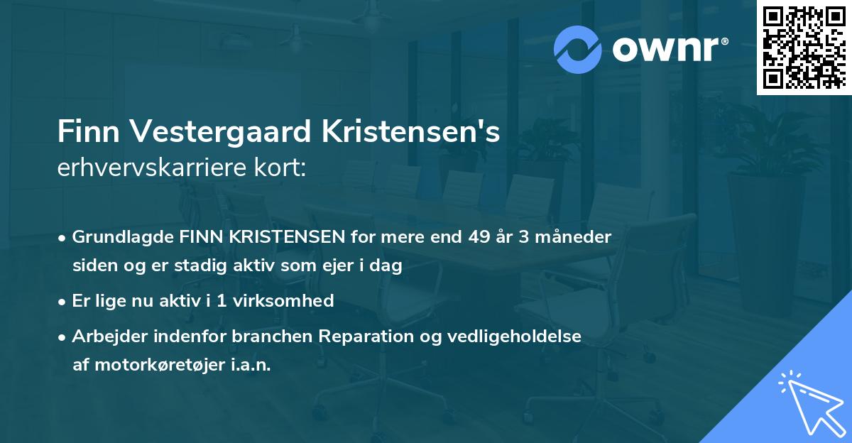 Finn Vestergaard Kristensen's erhvervskarriere kort