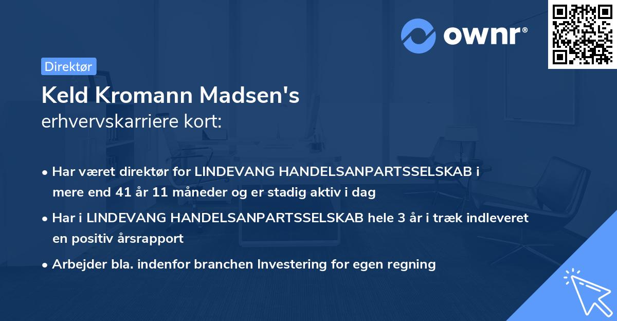Keld Kromann Madsen's erhvervskarriere kort