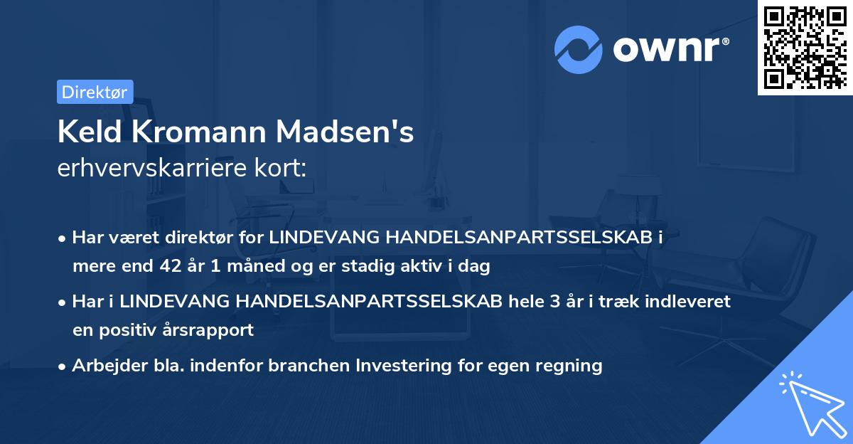 Keld Kromann Madsen's erhvervskarriere kort