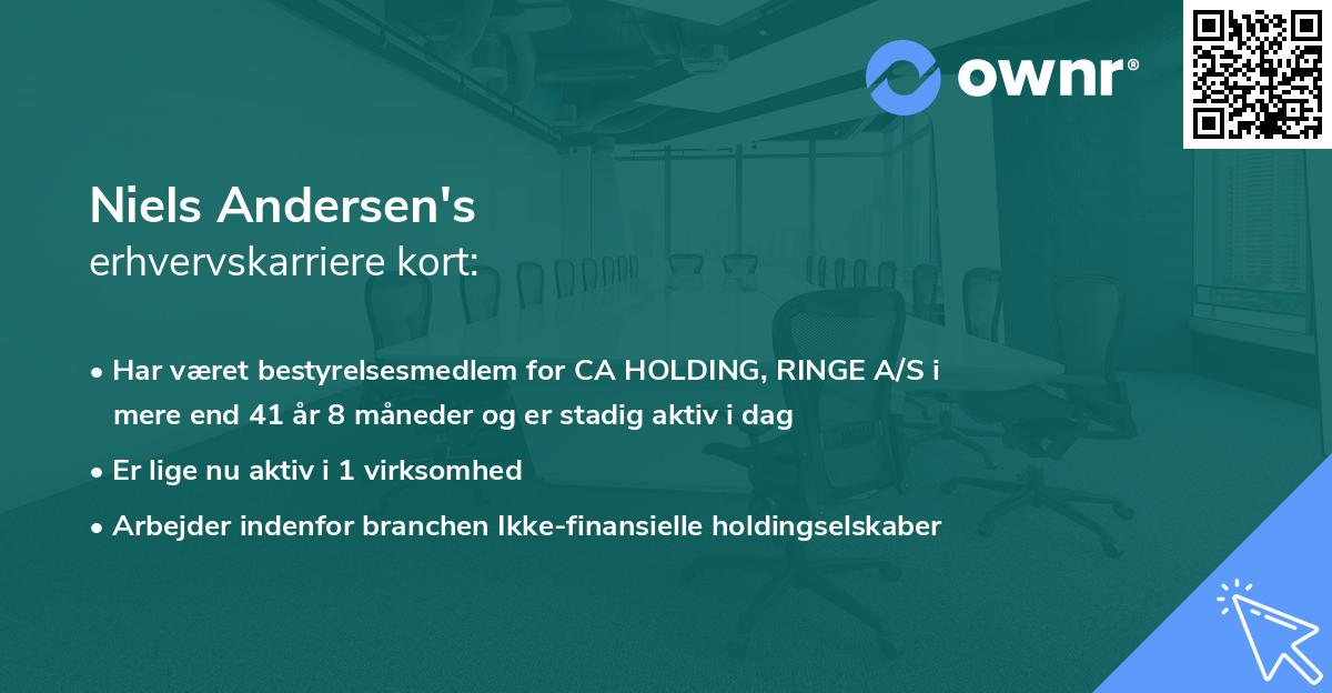 Niels Andersen's erhvervskarriere kort