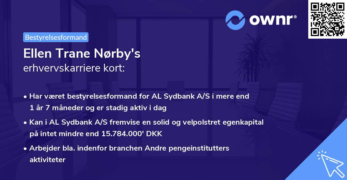 Ellen Trane Nørby's erhvervskarriere kort