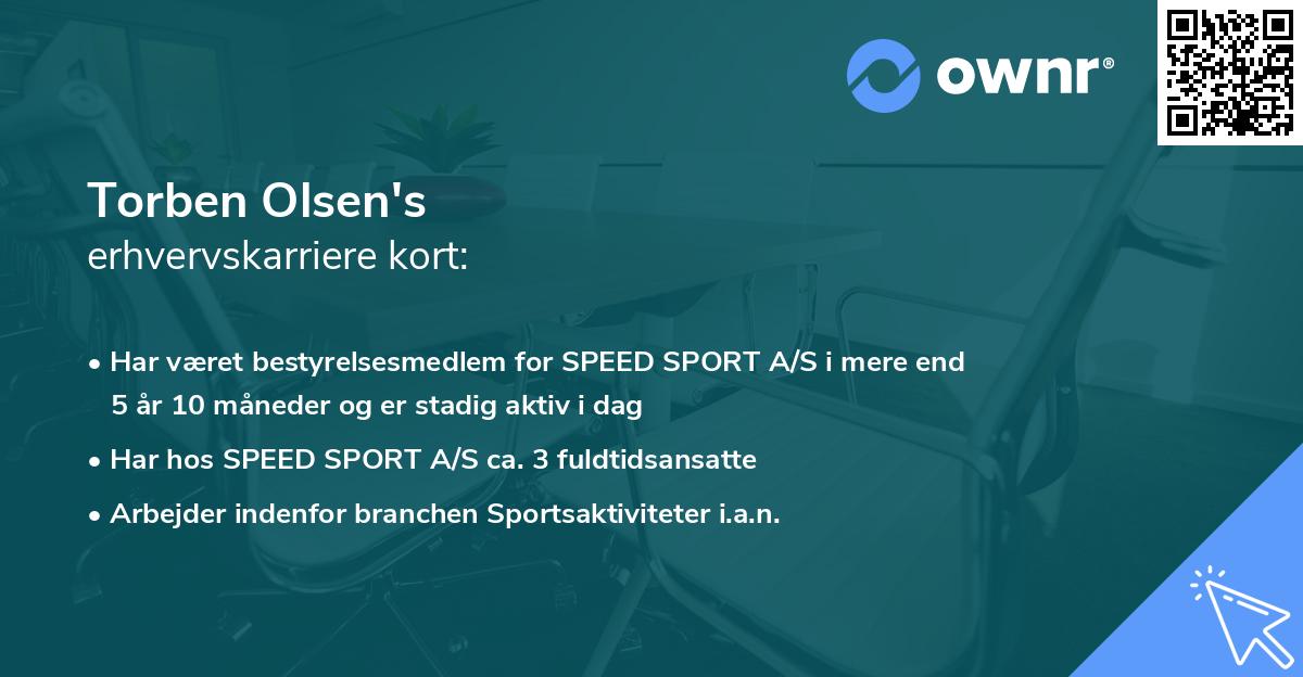 Torben Olsen's erhvervskarriere kort