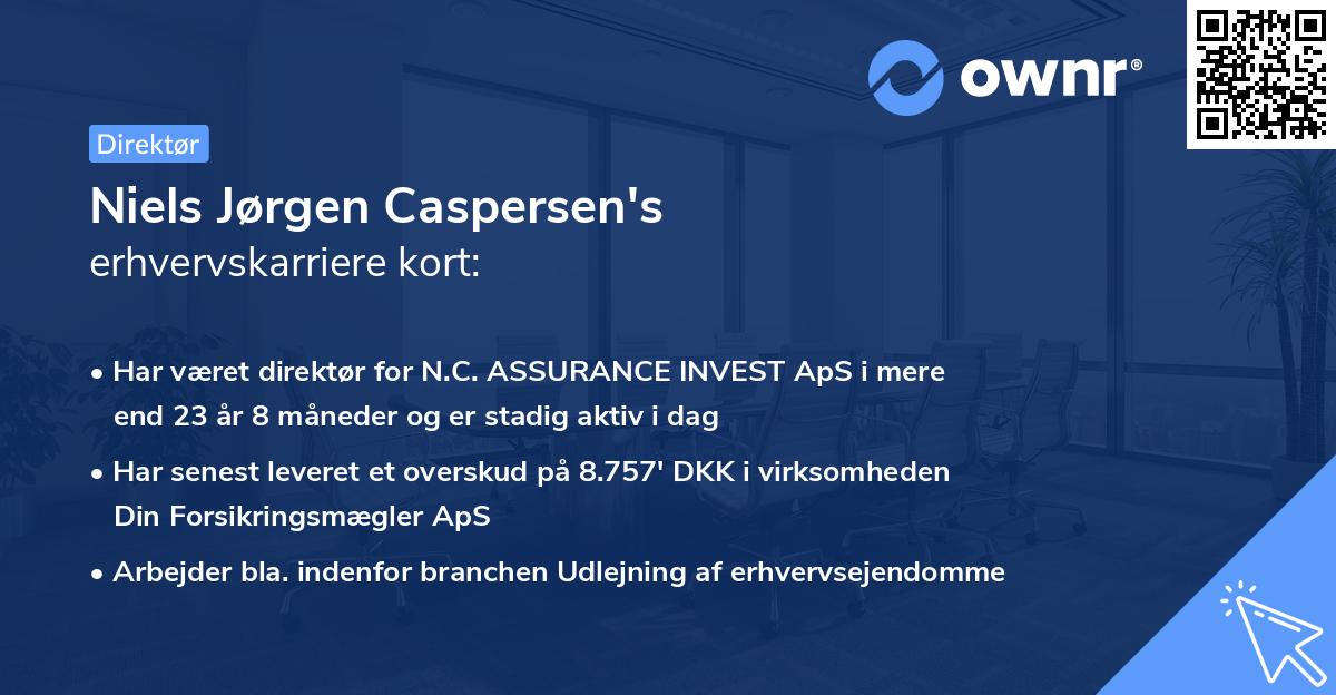 Niels Jørgen Caspersen's erhvervskarriere kort