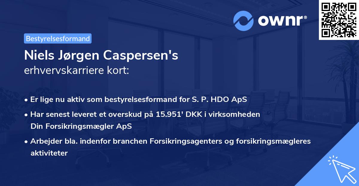 Niels Jørgen Caspersen's erhvervskarriere kort