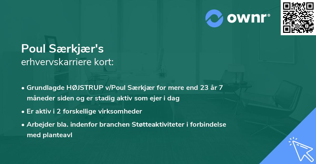 Poul Særkjær's erhvervskarriere kort