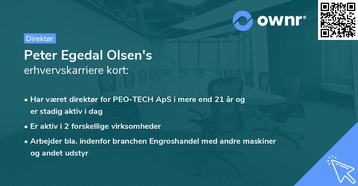 Peter Egedal Olsen's erhvervskarriere kort