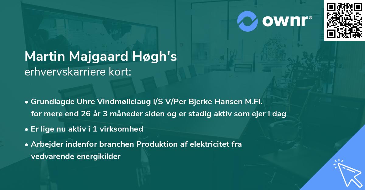 Martin Majgaard Høgh's erhvervskarriere kort