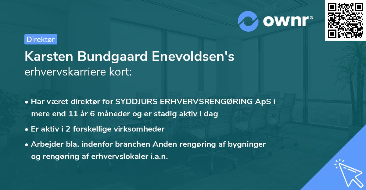 Karsten Bundgaard Enevoldsen's erhvervskarriere kort