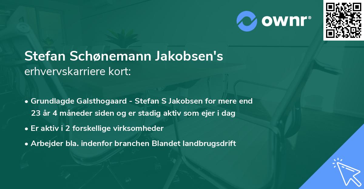 Stefan Schønemann Jakobsen's erhvervskarriere kort