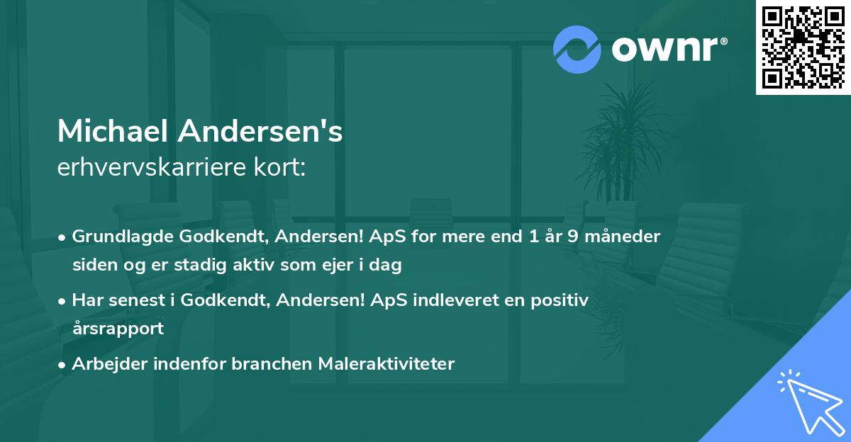 Michael Andersen's erhvervskarriere kort